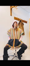Load image into Gallery viewer, Upcycled Zip-up Blanket Poncho
