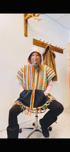 Load image into Gallery viewer, Upcycled Zip-up Blanket Poncho
