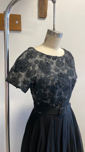 Vintage Lace Black Dress