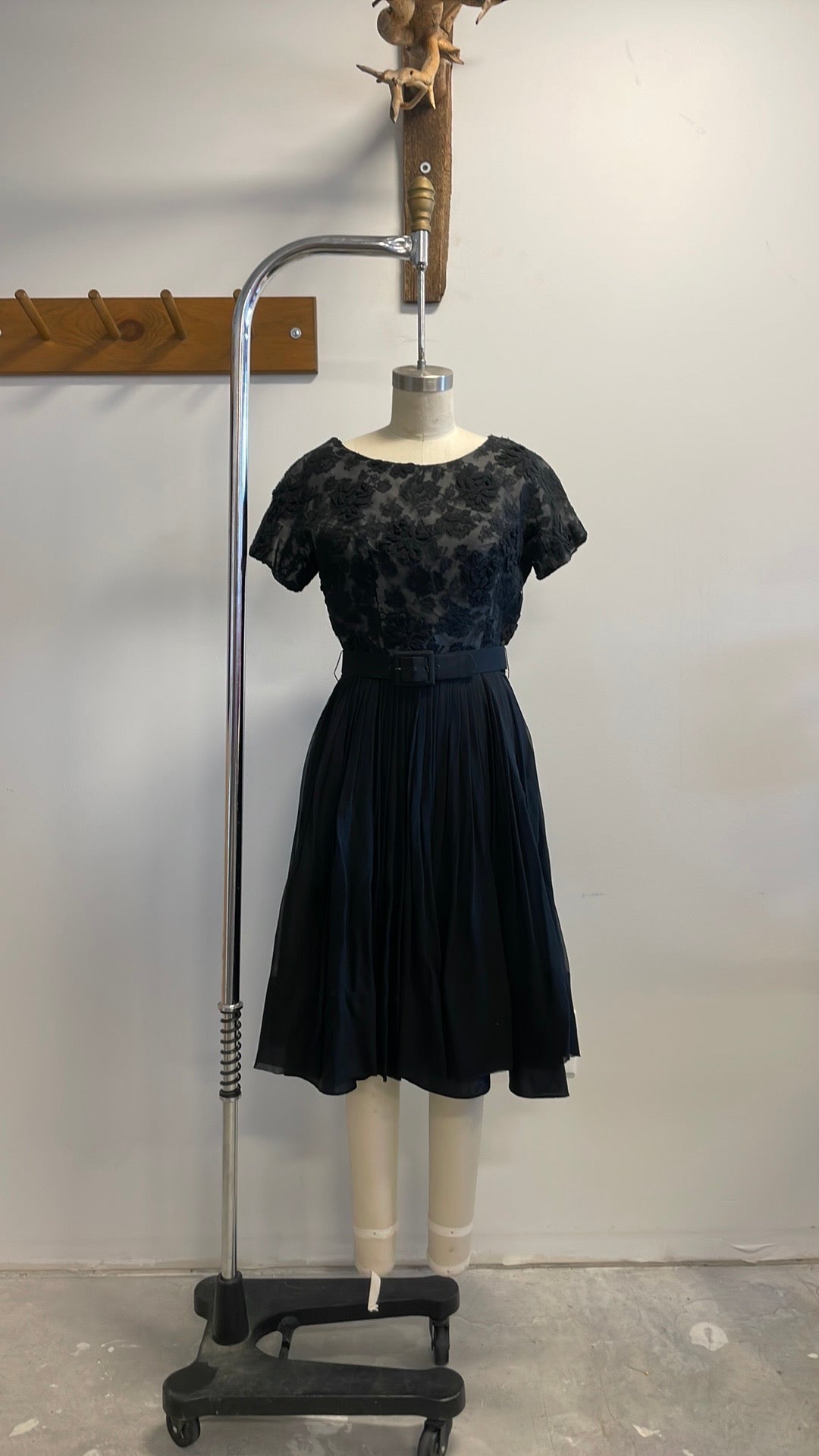 Vintage Lace Black Dress