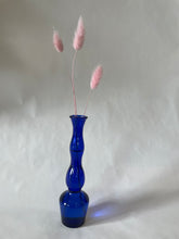 Load image into Gallery viewer, Triple Kneck Blue Glass Vase
