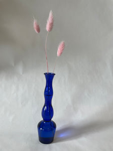 Triple Kneck Blue Glass Vase